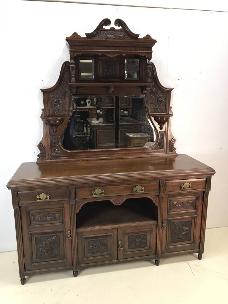 Sideboard Server with Mirror